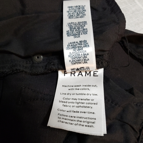 Frame Le Crop Mini Boot Jeans color Herring 'BLACK", Size 26 - Picture 9 of 17